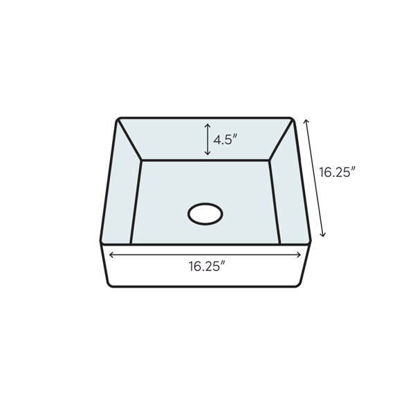 KCR281 Kraus Elavo Square Dropin Bathroom Sink with Overflow